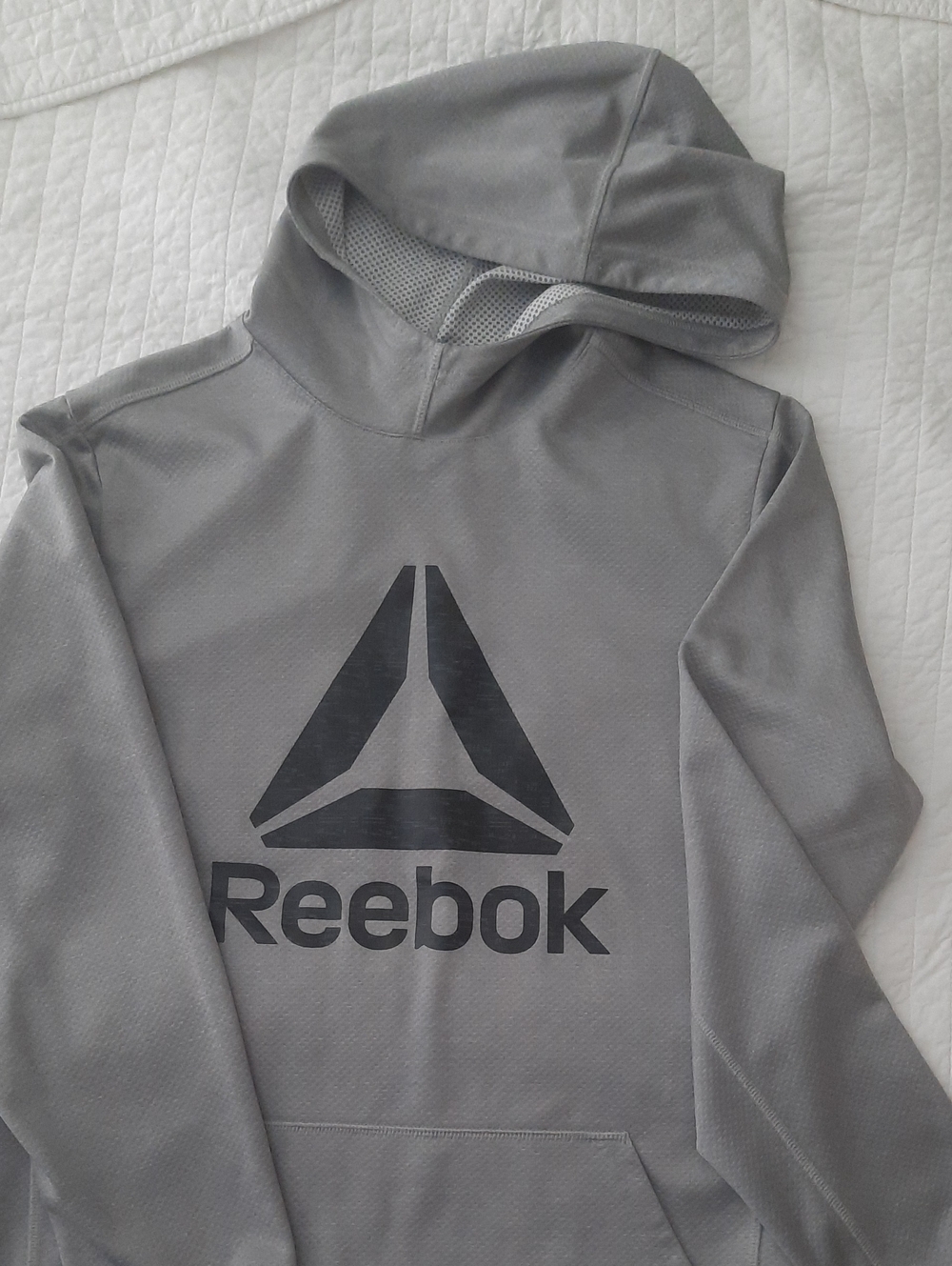 Reebok Gray Hoodie with Black Logo
